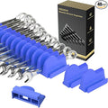 48 pcs MAGNETIC Modular Wrench Organizers for Tool Drawers - Wrench Rack with Metric&SAE Labels, Perfect Tool Storage Holder. Gift for father, brother and boyfriend (with magnet)