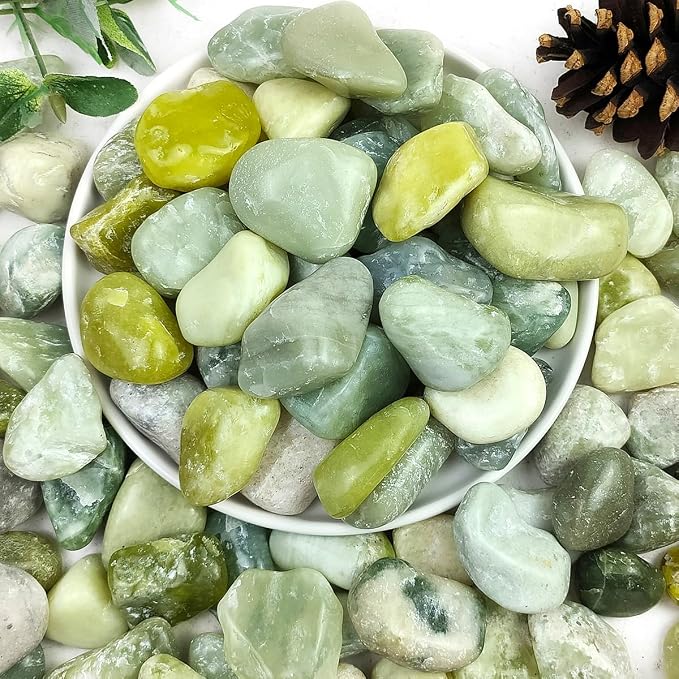 YISZM 20lbs Jade River Rocks, 1-2 Inch Natural Pebbles by YISZM-ForYourNaturalLife