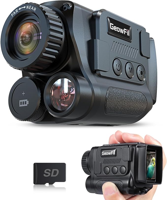 GeowFiiTech Night Vision Monocular, 4K Infrared Digital Night Vision Goggles by GeowFiiTech