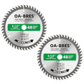 5-1/2 Inch 48 Tooth ATB Fine Finish and Trimming Saw Blade, Cordless Trim Saw Blade with 5/8-Inch Arbor (1/2-Inch and 10-mm Reducer Bushings Include) - 2 Pack