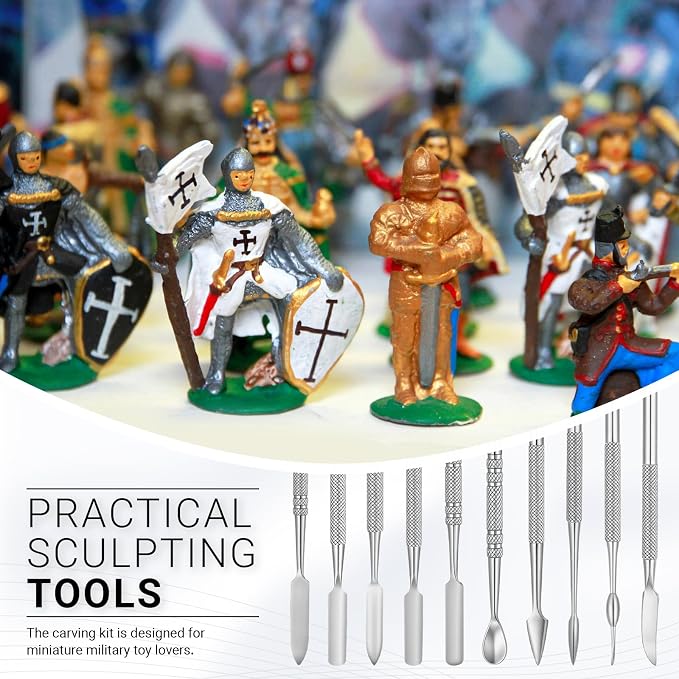 Honoson 10 Pcs Miniature Sculpting Tools Set Mini Stainless Steel Double-Headed - Image 5