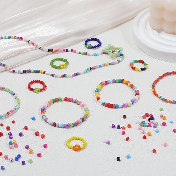 28 Colors 3mm Seed Beads, Craft and Bracelet Making - Image 5