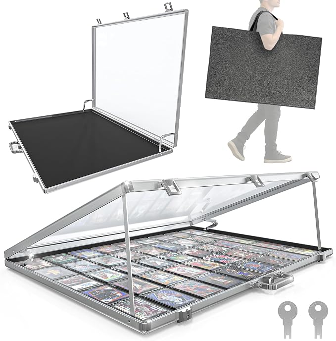 Ultra-Thin 31.4 x 23.6inch Portable Aluminum Card Display Case by BrightenYourLife