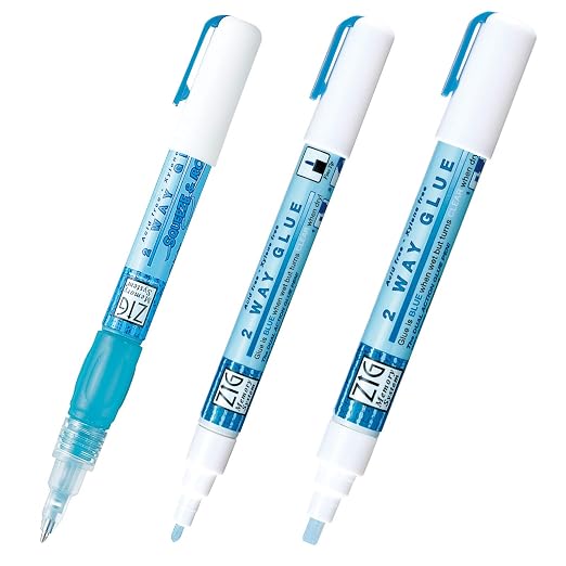 Kuretake Zig 2 Way Glue Pen 3 Variety Set, Adhesive by Kuretake