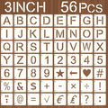 Augshy 3 Inch Letter Stencils Symbol, Rock Chalkboard, Signage DIY School Art by Augshy