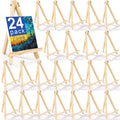 ESRICH 24 Pack 9 Inch Wood Easels, Easel Stand by ESRICH