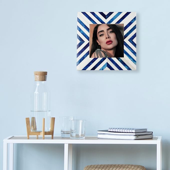 Picture Photo Frame Chevron Herringbone Art Inspired Vintage Table-Top/Wall - Image 4
