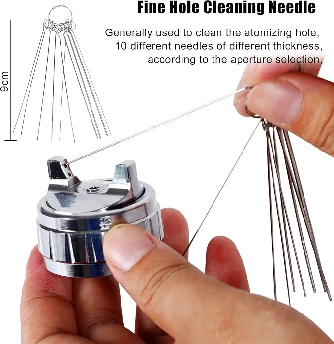 17pcs Multi-Purpose Spray Gun Cleaning Kit, Nylon Brushes Paint Gun Cleaning - Image 3