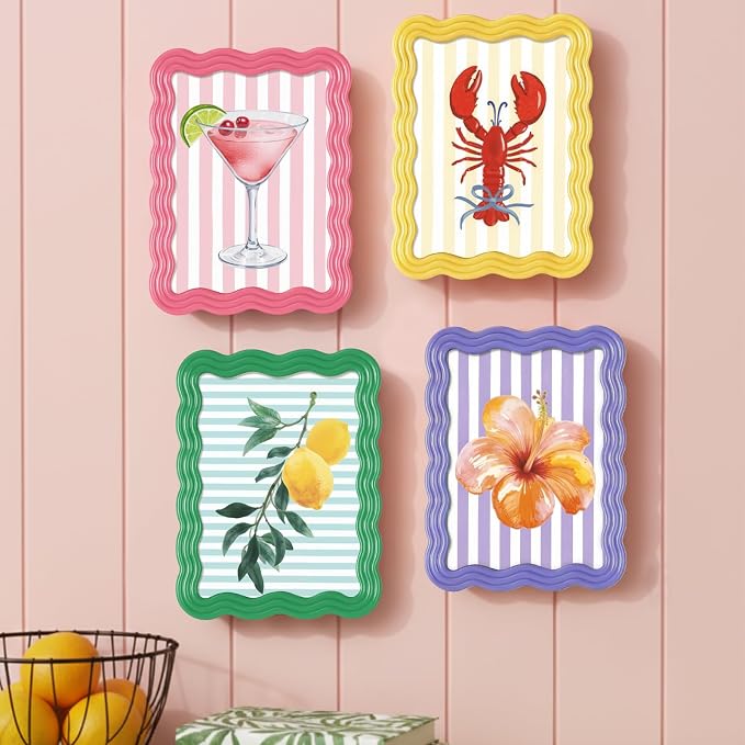 AceOrbit 5 x 7 Colorful Scalloped Picture Frame Scallop Edges Maximalist - Image 6