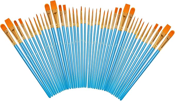 Soucolor Acrylic Paint Brushes Set, Halloween Pumpkin Ceramic Crafts Supplies by Soucolor