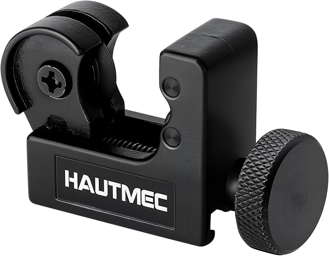 HAUTMEC Copper Pipe Cutter Tool 1/8" to 5/8"OD (3-16mm), Mini Copper Tubing Cutter Tool for PVC, Copper, Aluminum, and Thin Stainless Steel Tube HT0131-TC