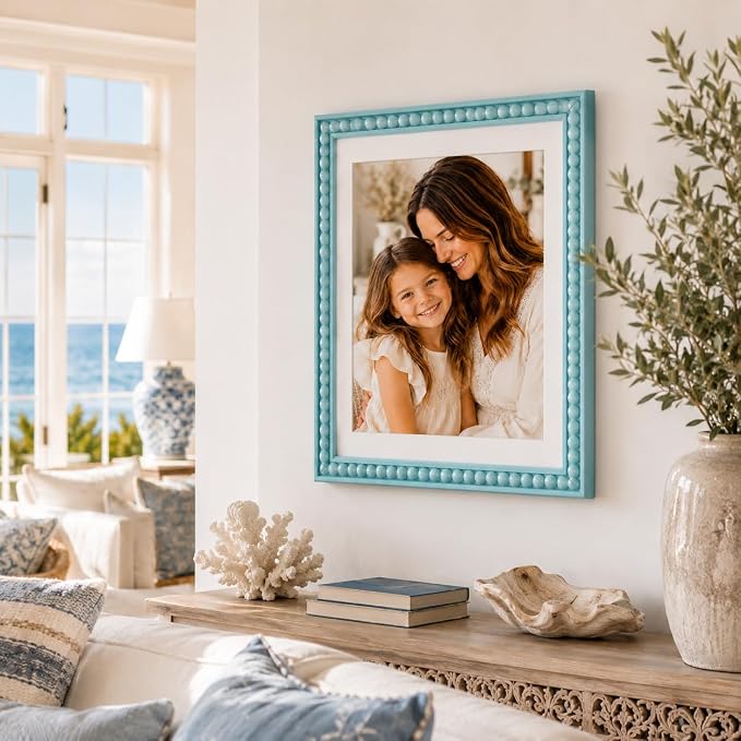 Solid Wood 12x16 Picture Frame Beaded Frame - Image 2
