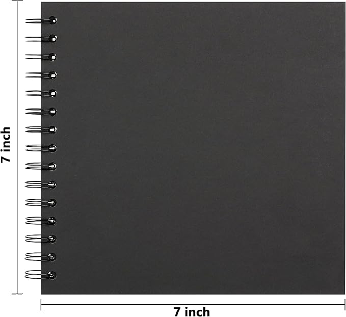 Vienrose DIY Scrapbook Album 7x7 Inch Hardcover Kraft Paper Scrap Book Photo - Image 4
