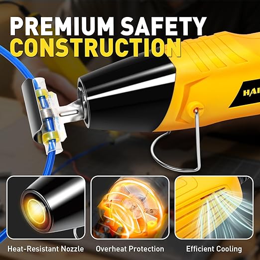 haisstronica 440 PCS All in One Set with Solder Seal Wire Connectors,3:1 Heat Shrink Tubing and Heat Gun,Solder Sticks Wire Terminals Electrical Connectors for Automotive, Marine, Trailer Wiring