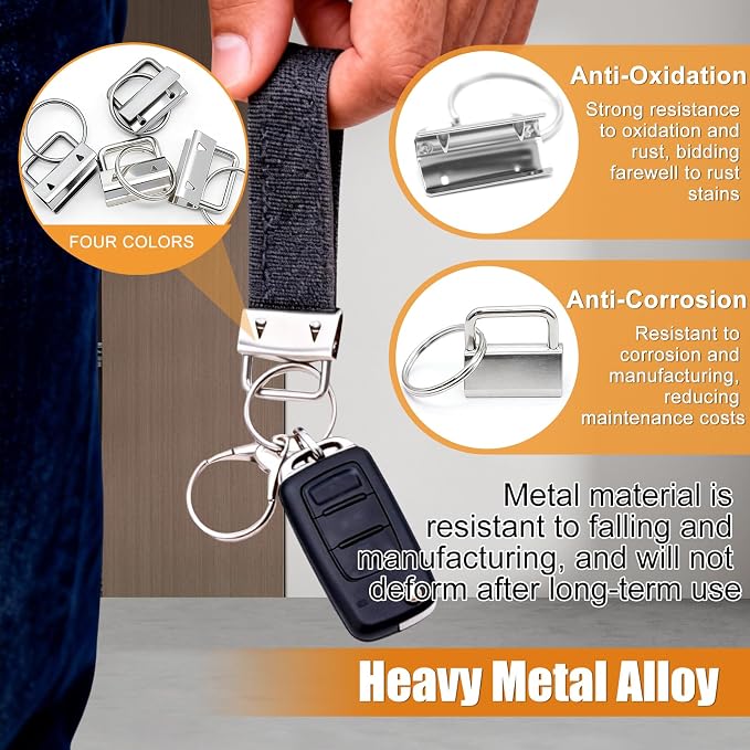 mankk 40PCS 1 inch Key Fob Hardware Set - Image 5
