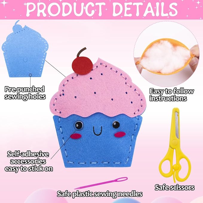 ZOIIWA 16 Sets Food Themed Sewing Kit - Image 4