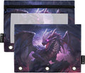 Dragon Purple Pencil Pouch for 3 Ring Binder, 2 Pack Waterproof Pencil Bags by BOENLE-WELCOMEYOURCOMING