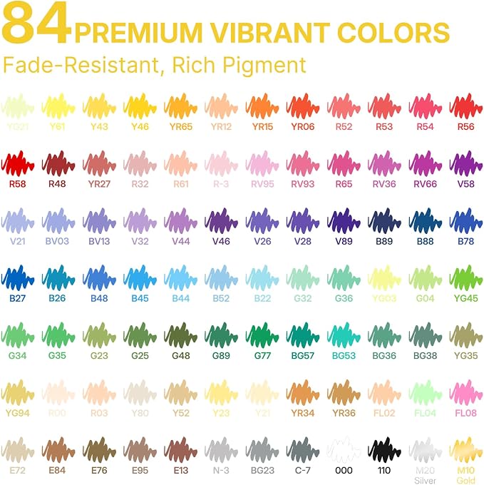 WUO 84 Colors Acrylic Paint Markers, Acrylic Paint Pens and Acrylic Markers - Image 2