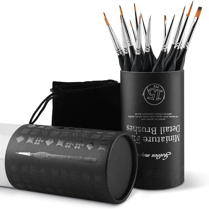 Golden Maple Miniature Paint Brushes, Fine Detailing - Image 4