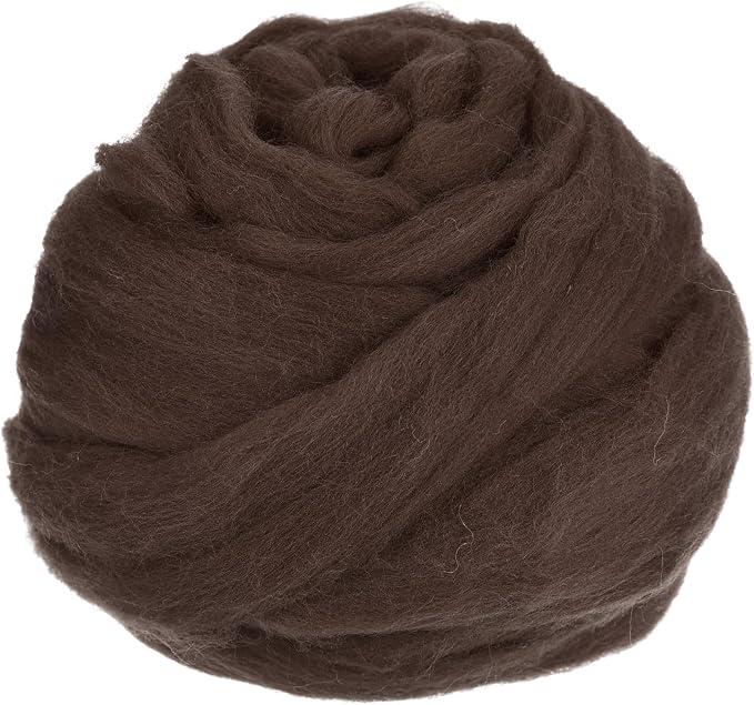 uxcell Needle Felting Wool, 3.5 Oz Nature Fibre Wool Yarn Roving by uxcell