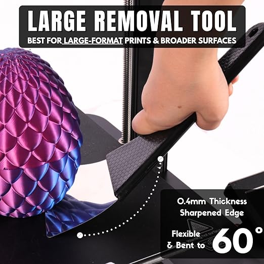 High-Quality 3D Printer Tool Removal Scraper Kit, 4 Types of Sharpened Blades & 10 Extra Blades, 3D Printer Scrapers for Fast Separation Large Medium Small Models, Great 3D Printer Accessories Gifts