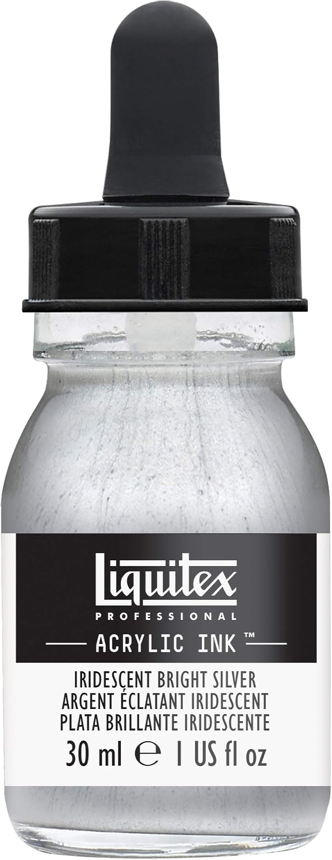 Liquitex Professional Acrylic Ink, 1-oz Jar, Iridescent Bright Silver by Liquitex