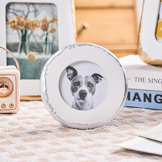3x3 Picture Frame, Hand-Crafted Resin Dog Picture Frame - Image 2
