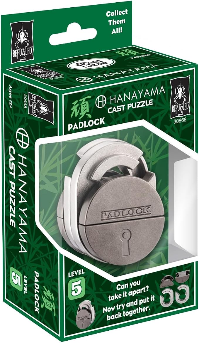 BePuzzled | Padlock Hanayama Metal Brainteaser Puzzle Mensa Rated Level 5 - Image 2