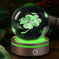 IFOLAINA Crystal Ball Lamp, 3D Four Leaf Clover K9 Decorative Night Light by IFOLAINA