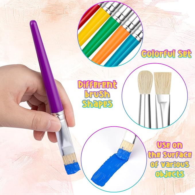 20 Pcs Kids Paint Brushes Bulk - Image 4