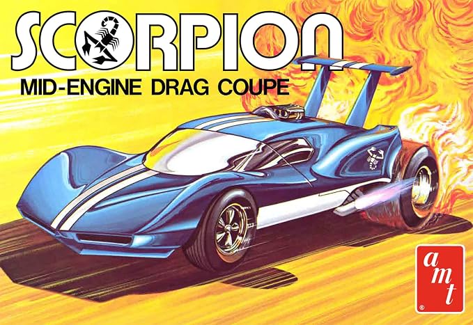 AMT Scorpion Mid-Engine Drag Coupe 1:25 Scale Model Kit Retro Reissue After 50+ by AMT