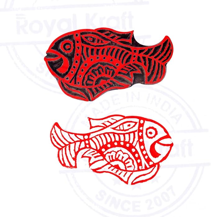 Royal Kraft Wooden Stamps DIY Fabric, Henna Printing Blocks THDtag036 - Image 4