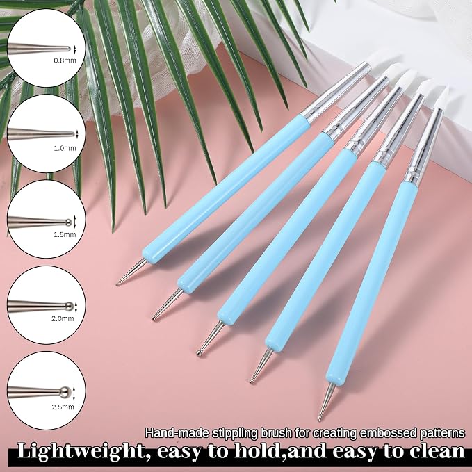 15PCS Silicone Clay Sculpting Tool, Pottery Tools Modeling Dotting Tool Resin - Image 4