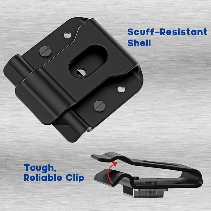 Tape Measure Holder for Belt, Low-Profile Tape Measure Belt Clip, Measuring Tape Holder up to 2" Tool Belt, Tape Accessories