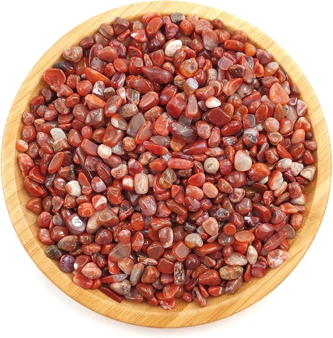 Decorative Stones, 1 Lb/460g Natural Red Agate Pebbles Irregular Crystal Rock - Image 5