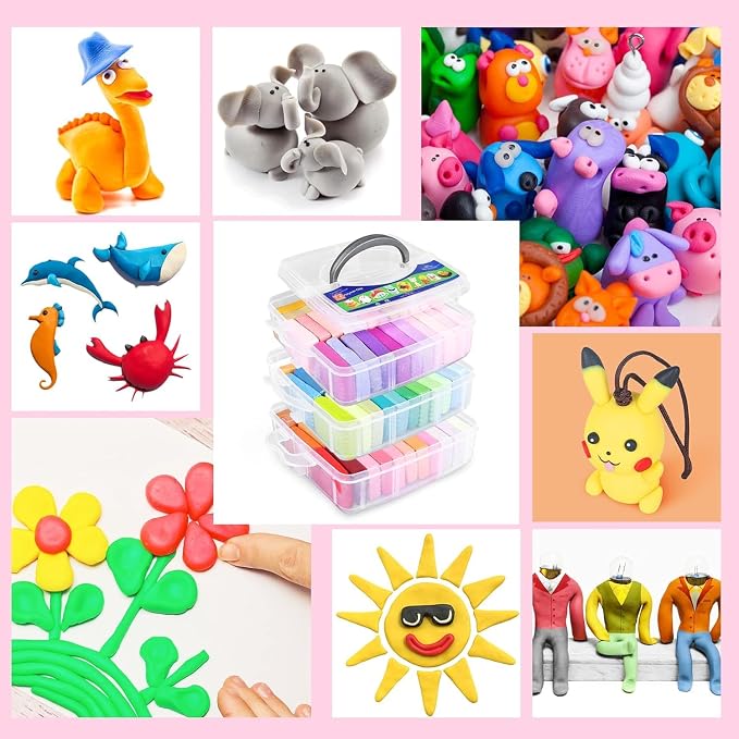 Aestd-ST Polymer Clay Kit 72 Colors, Oven Bake Modeling Clay - Image 6