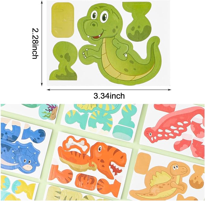 LOMIMOS Educational 3D Cartoon Puzzle, 3D Jigsaw Cartoon Model Creative Learning - Image 2