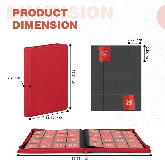 Premium Card Binder 16 Pocket, Trading Card Binder Holds up to 1000+Cards - Image 5