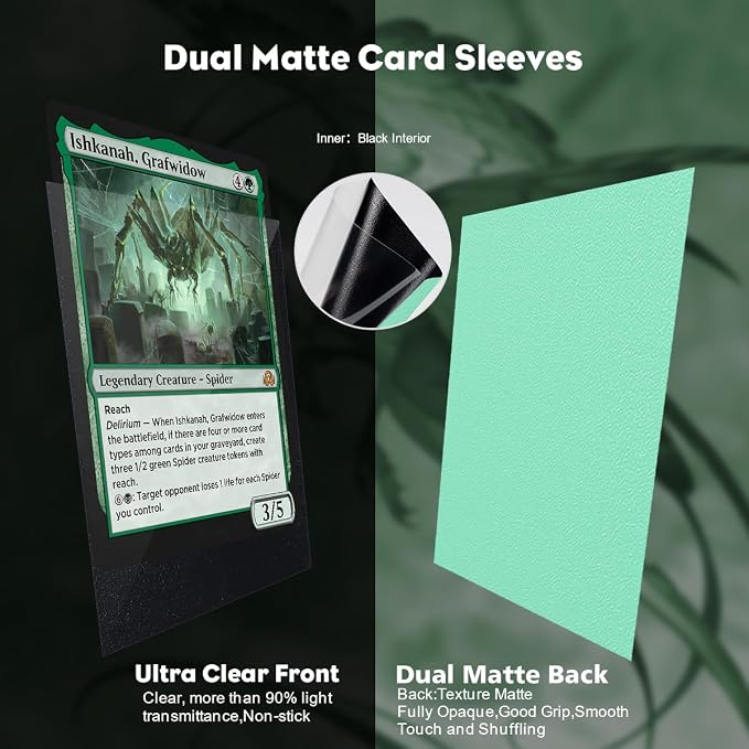 Eucalyptus Green Dual Matte Card Sleeves, Katomula Card Sleeves - Image 3