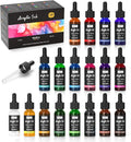 Nicpro 18 Colors Acrylic Ink for Artists, 1-oz Bottle by Nicpro