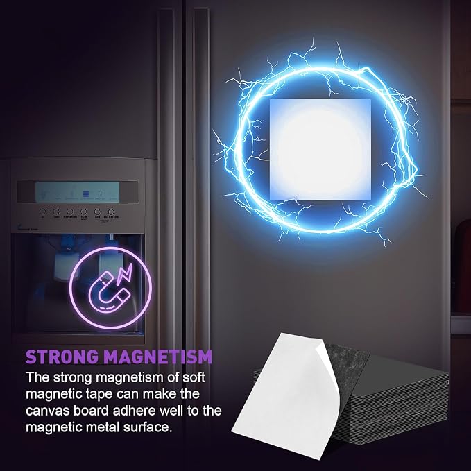 ESRICH 24 Pack 3x3IN Mini Magnetic Canvas Panels, Small Canvases - Image 4