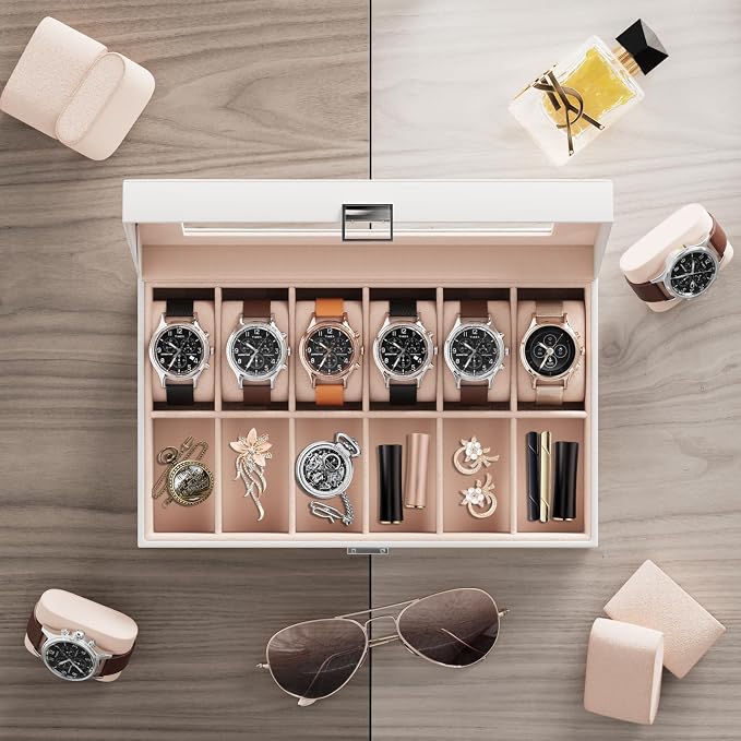 ProCase Watch Box Organizer, 12 Slot Watch Display Case - Image 8