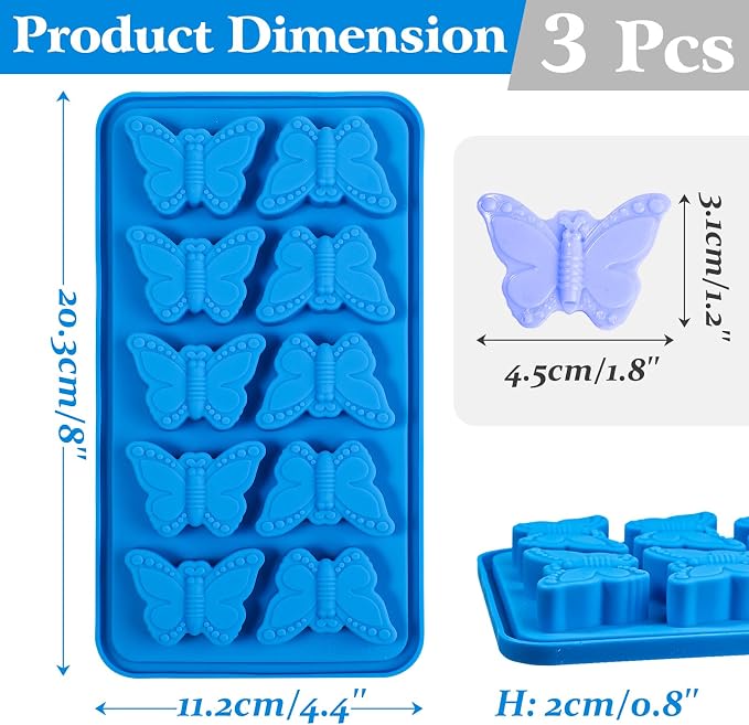 Webake Butterfly Silicone Mold 10-Cavity, 3D Butterfly Shaped Mold - Image 3