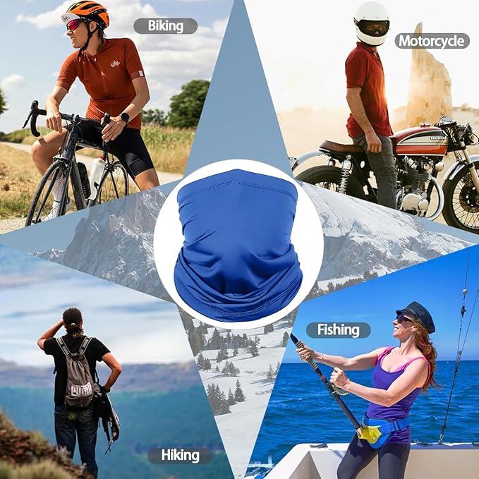Achiou Cooling Neck Gaiter Face Cover Scarf, UV Protection Mask for Men and Women,Soft Windproof, Hiking Cycling Running