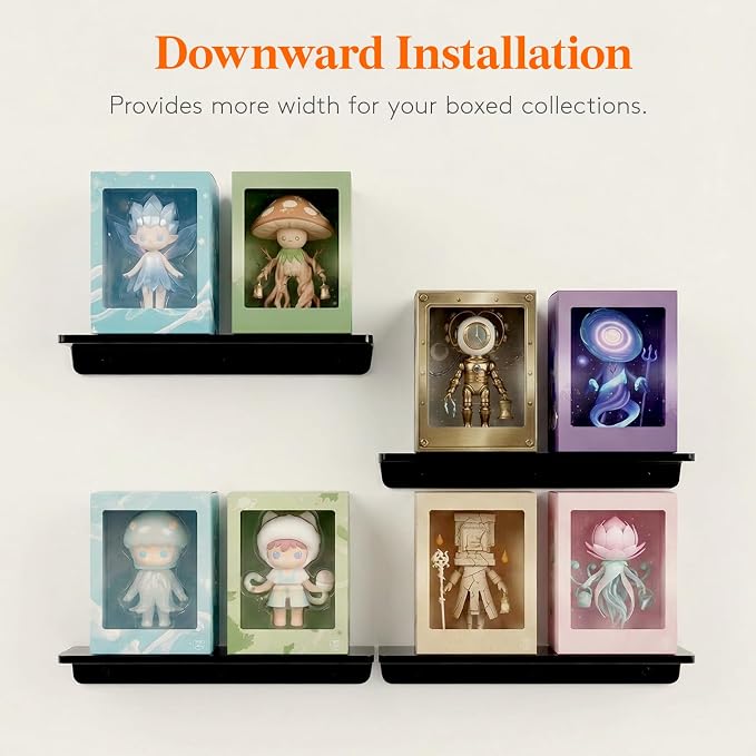 Lifewit Floating Shelves for Bathroom, Acrylic Display Shelf Wall Mounted for - Image 5