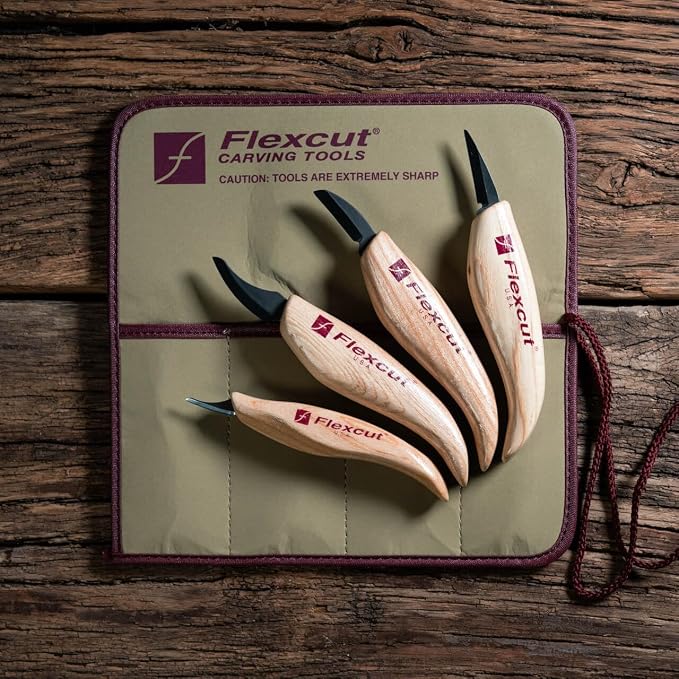 FLEXCUT Wood Carving Tools Set 4 Piece Carving Knife Set KN100, Whittling - Image 3