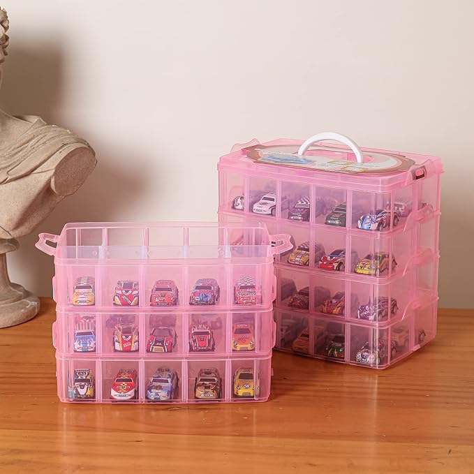 Sooyee 7 Layers Stackable Storage Container, 70 Adjustable Compartments - Image 3