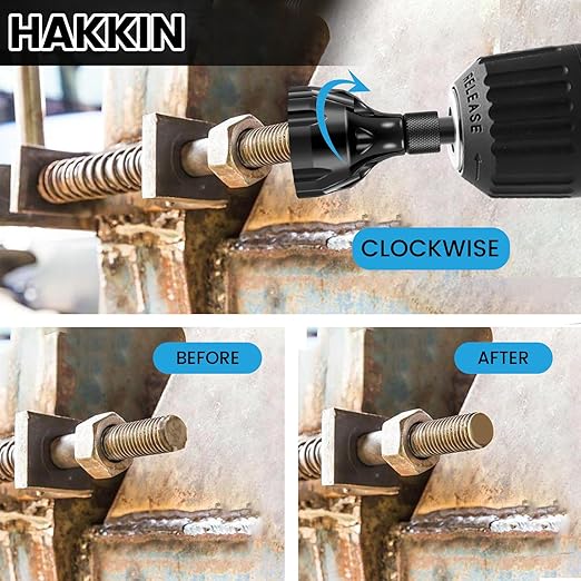 Hakkin 2Pcs Tungsten Carbide Deburring Chamfer Tool Drill Bit, Remove Burr Tools for Damaged Metal Steel Screws Bolts and Fasteners, Quick Release Hex Shank Fit for 1/8"-3/4"(3mm-20mm)