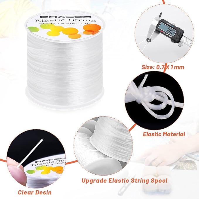Paxcoo Elastic Bracelet String Cord Stretch Bead Cord - Image 2