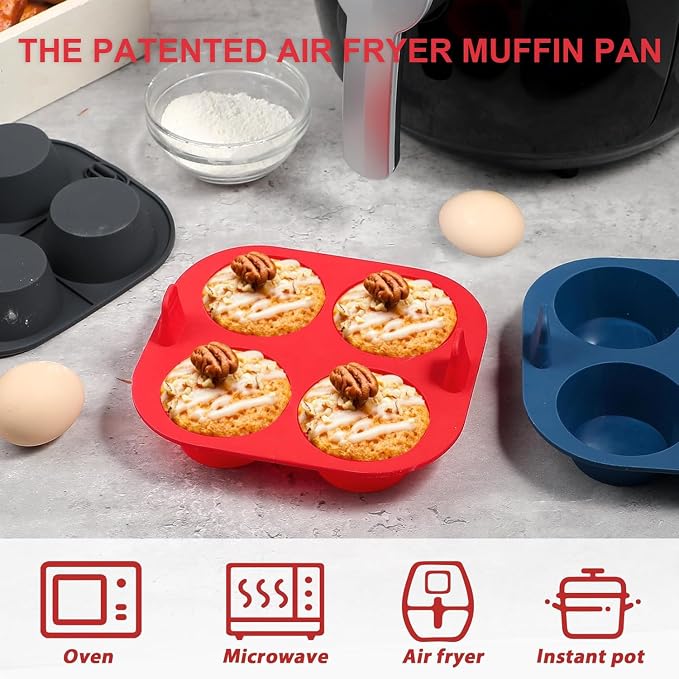 Webake 3PCS Silicone Air Fryer Muffin Pan - Image 3